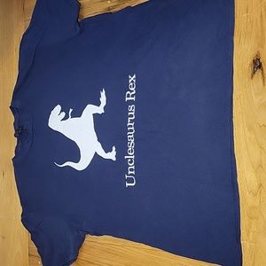 Unclesaurus Rex men's 2xl navy and white t-shirt